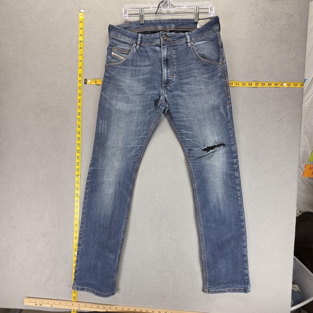 Diesel Jeans Youth 16 Blue Krooley J‎ Slim Carrot Stretch Distressed Whiskers
